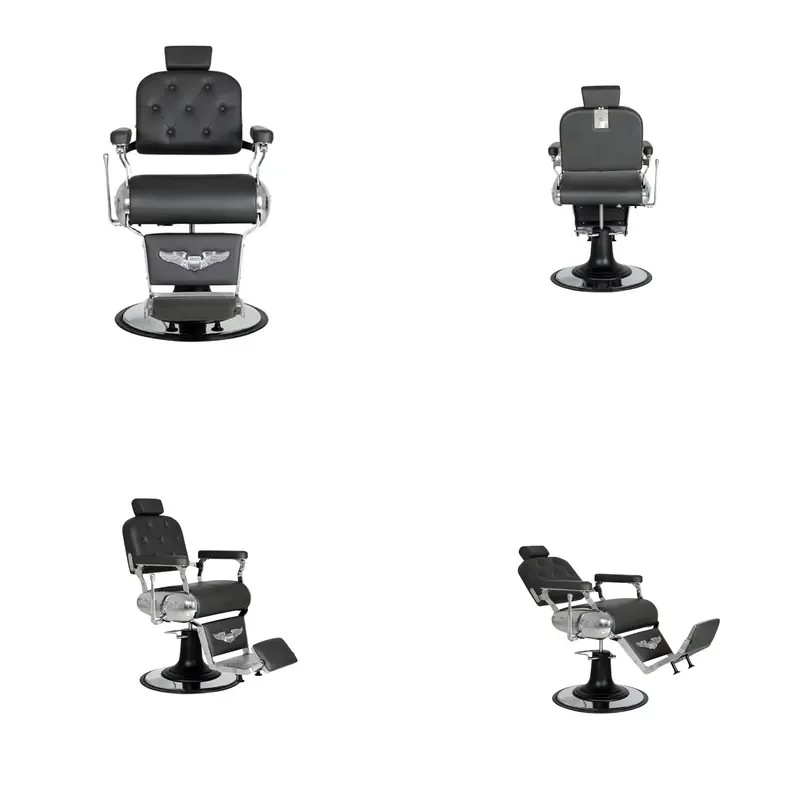 Used Metal Hairdressing Chair with Hydraulic  360 Degree Rotation Chrome Base