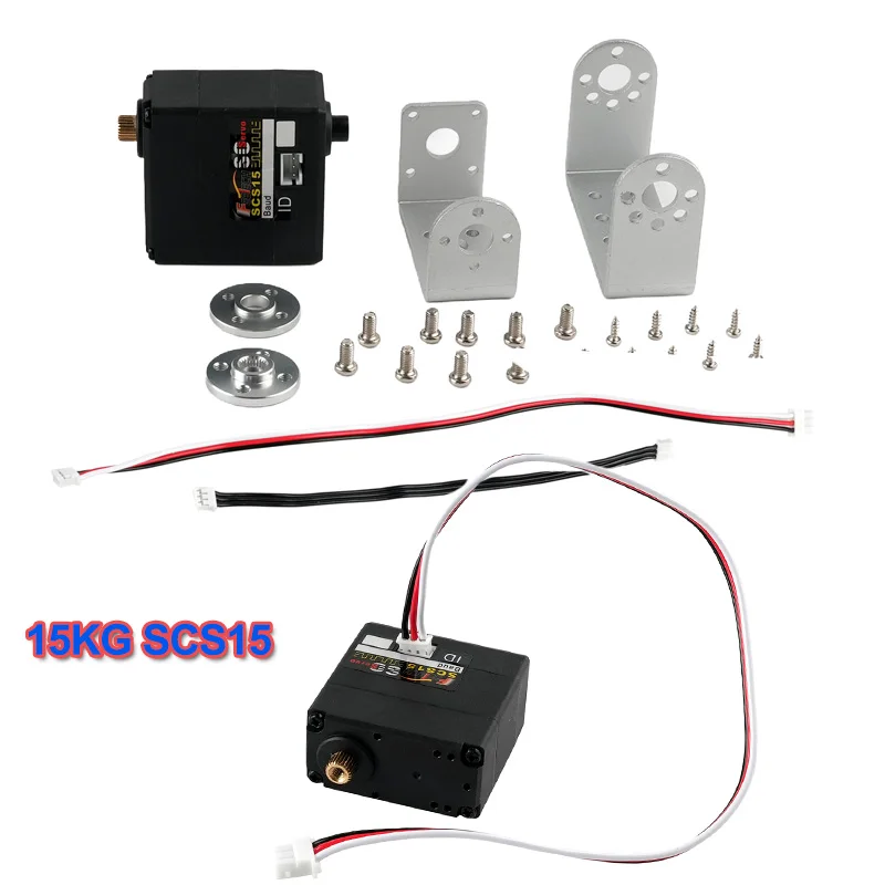 

Dual Axis 15KG SCS15 Serial Servo Motor 180° Angle Controllable With Bracket Servos DIY Toys Parts For Intelligent Robot Model