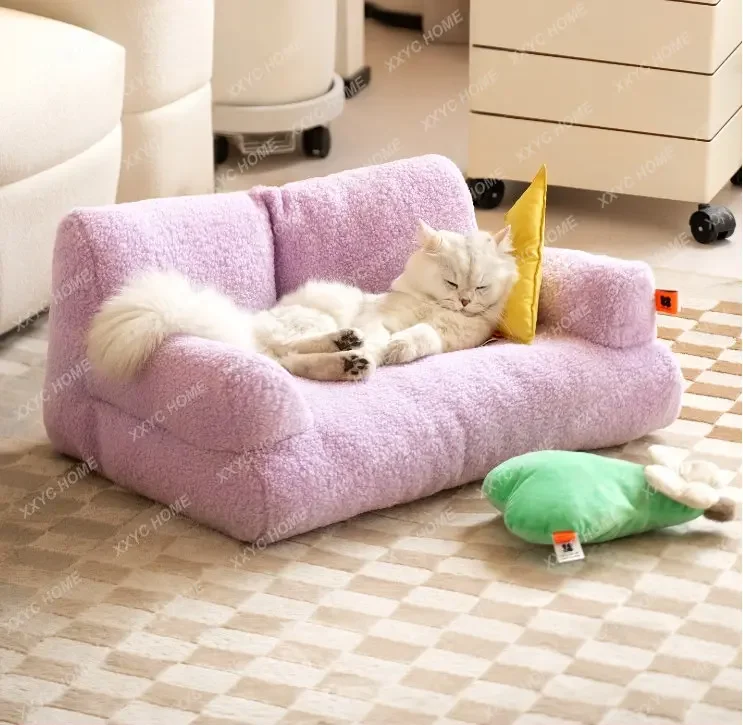 

Cat Sofa Kennel Multi-Cat Family Dog Bed Removable and Washable Cat Nest Cat Pet Bed Pet Bed Puppy Dog