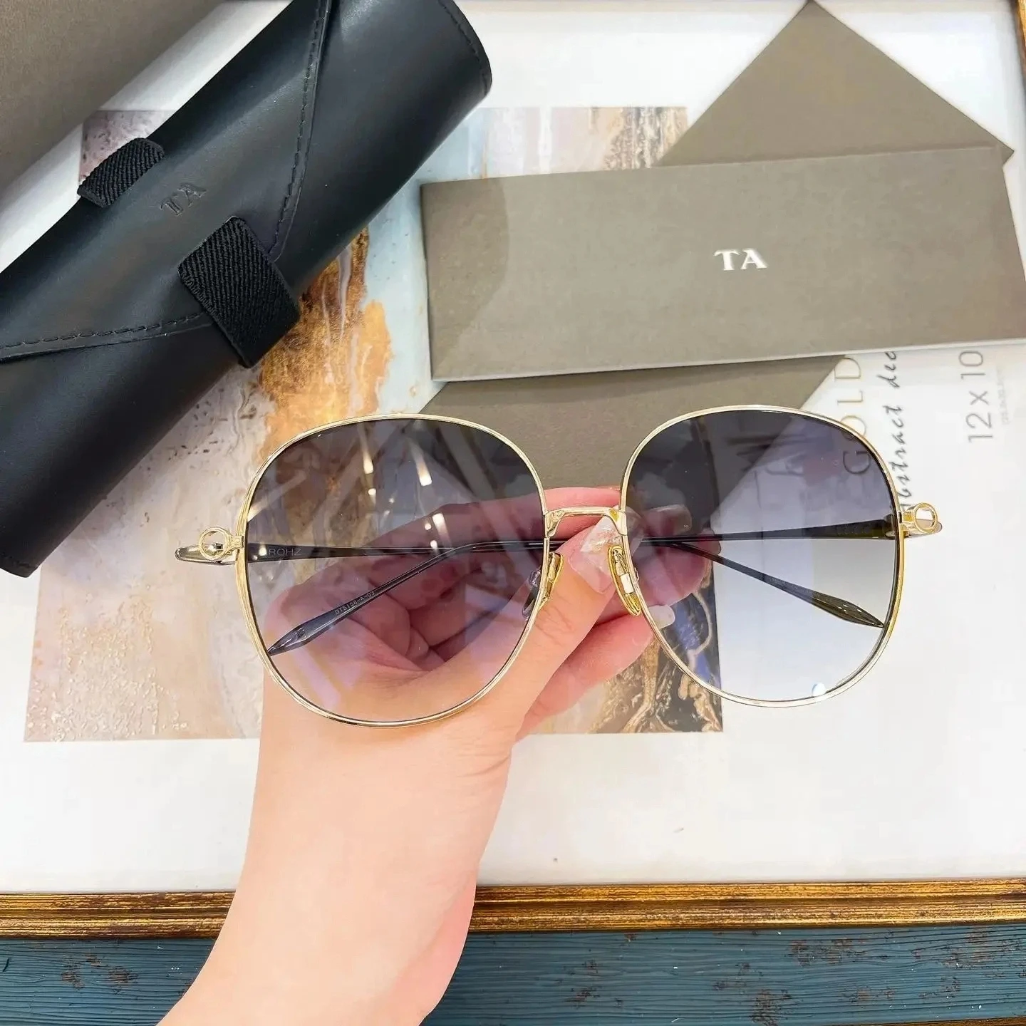 

Original Factory For DIYTA DT AROHZ DTS156-A With Brand Box Popular Leisure Retro Alloy Frame Oversized Men Women Sunglasses