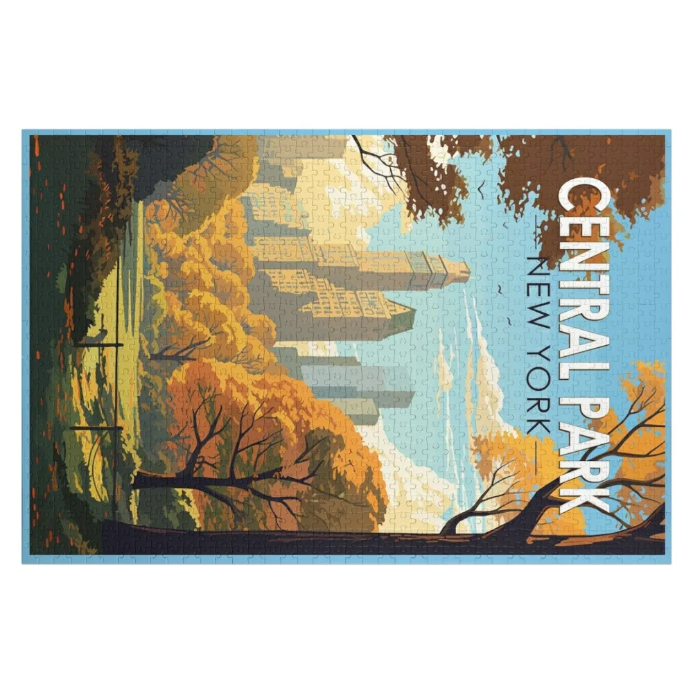

Central Park New York Travel Art Vintage Jigsaw Puzzle Woodens For Adults Christmas Toys Custom Wooden Name Wooden Name Puzzle