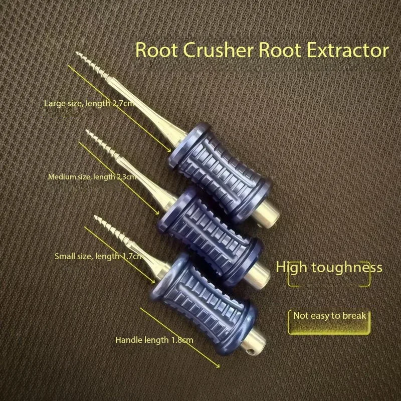 1Pc Dental Broken Root Drill Residual Root Extractor Stainless Steel Apical Root Fragment Removal Instrument for Dental Clinic