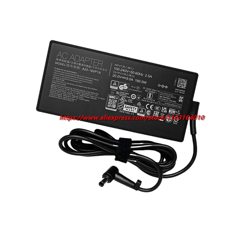 Original A20-180P1A 20V 9A 180W 6.0x3.7mm ADP-180TB H AC DC Adapter For ASUS ROG Laptop Power Supply Charger