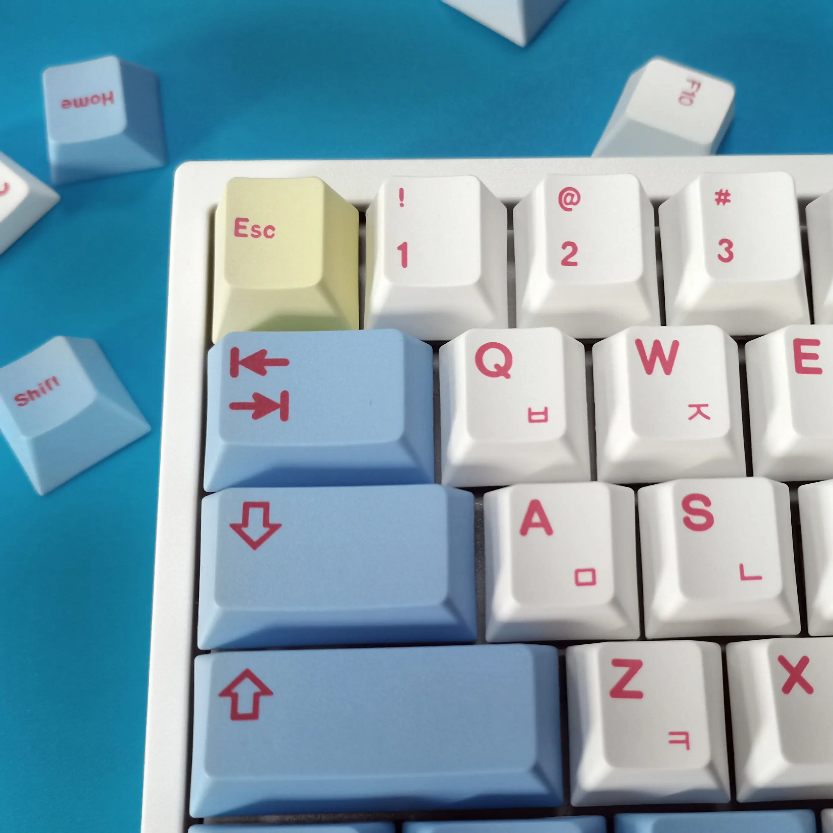 For Korean Alphabet Roots Keycaps Set PBT Cherry Profile Custom Original Artisan Keycaps for Mechanical Keyboard Accessories DIY
