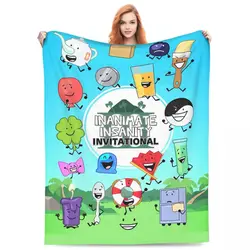 BFDI Inanimate Insanity Invitational Blankets Quality Warm Soft Throw Blanket Winter Airplane Travel Couch Bed Print Bedspread