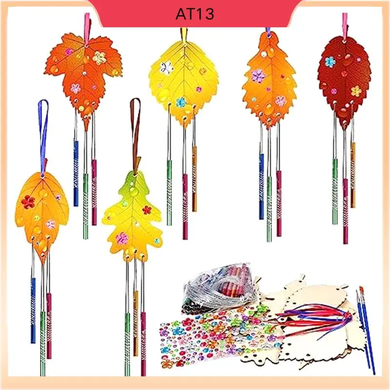 

AT13 Wind Chime Toy Craft Set Children's Maple Leaf Style Toy Craft Autumn Decoration Gift Birthday Set