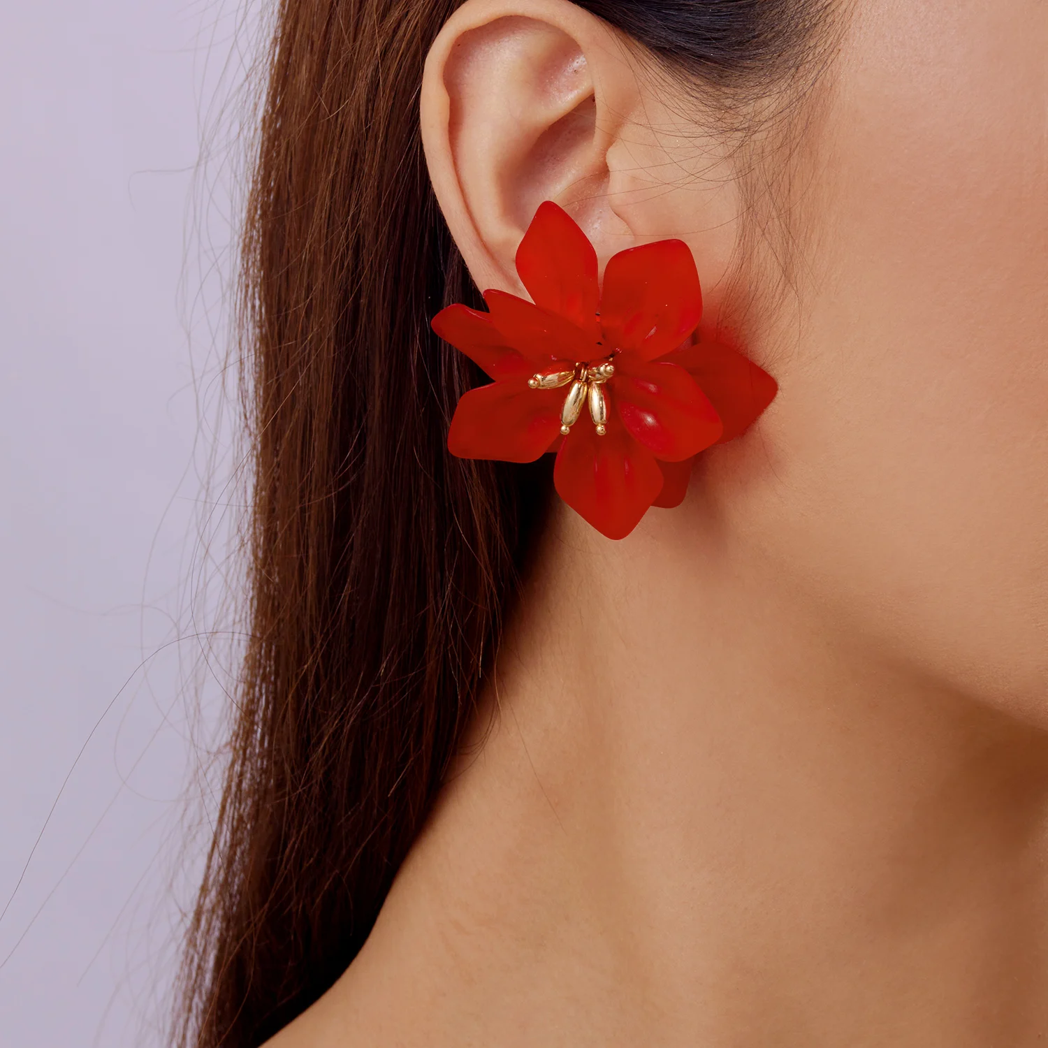 Übertriebene weiße Blumen-Ohrringe für Frauen, trendige Böhmen, bunte Blumen-Ohrstecker, Vintage-Schmuck, Hochzeits-Party-Geschenke – Detail 13