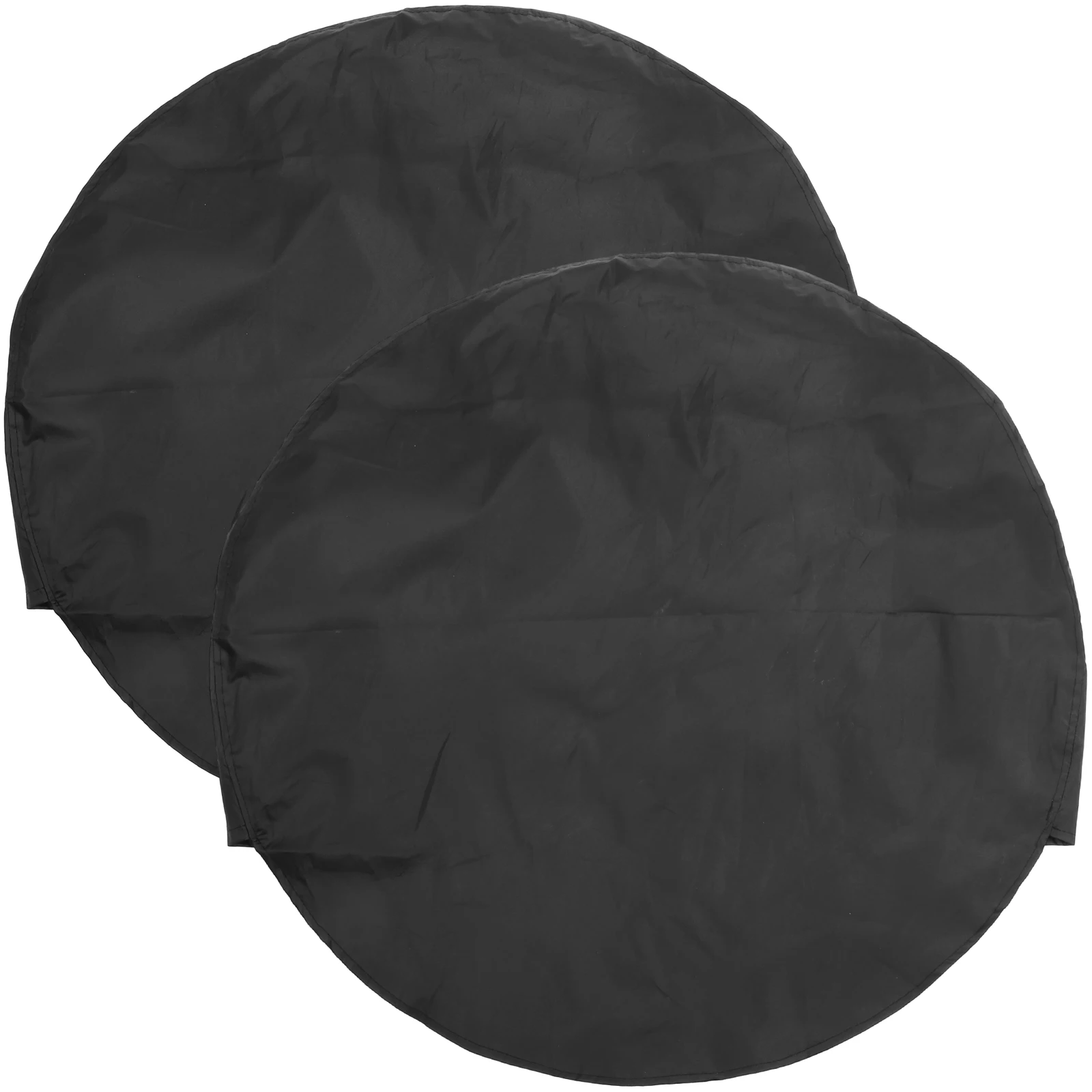 

2 Pcs Car Tire Dust Cover Trailer Wheel Protective Covers Accessories Black 210d Oxford Cloth Truck