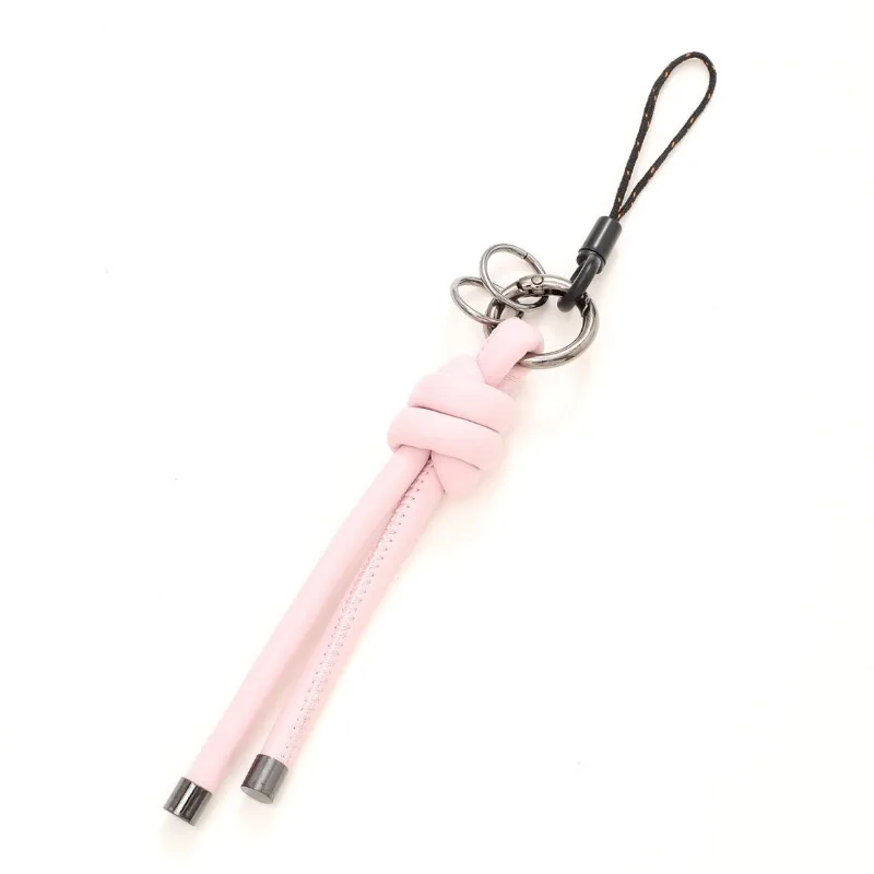 LLavero de cadena de teléfono de cuerda trenzada brillante U DIY para mujeres y hombres, accesorio de moda, regalo