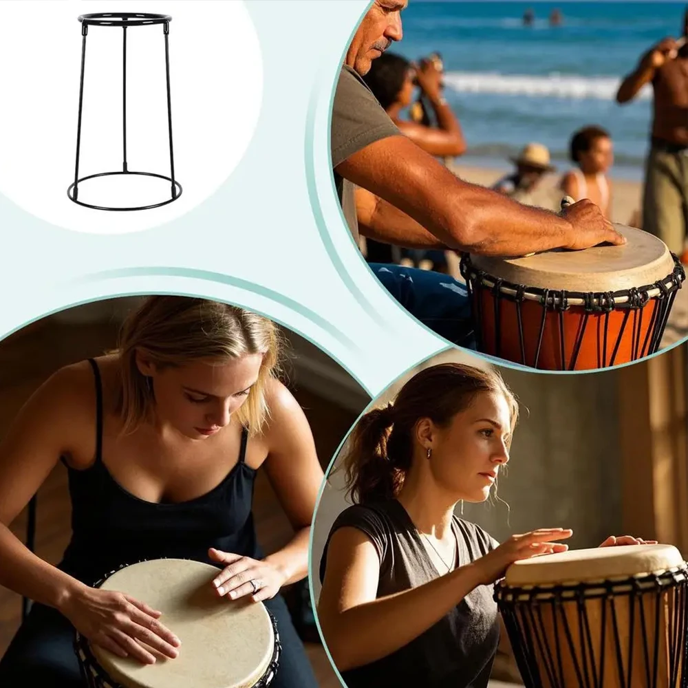 ขาตั้งกลองแอฟริกัน กลองแอฟริกันขนาด 8-12 นิ้ว สากล ปลดปล่อยขาของคุณ การตีกลองที่สะดวกสบาย จับกระชับ แข็งแรง ทนทาน
