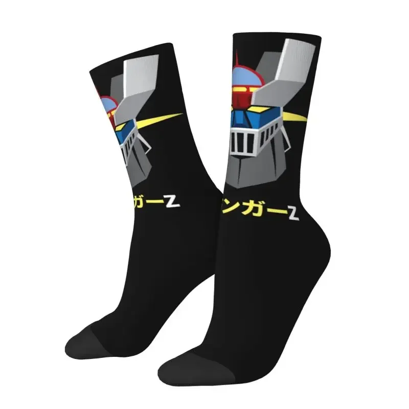 Mazinger Z Men\'s Crew Socks Unisex Funny Anime UFO Robot Spring Summer Autumn Winter Dress Socks