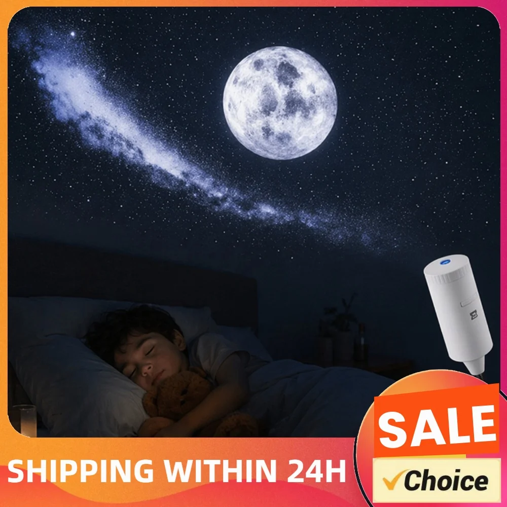 USB Powered Star Projector Changeable Patterns & Flexible Galaxy Ambient Projector Lamp for Home Living Room Bedroom Decoration