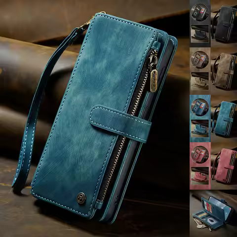Matte Leather Wallet Case for Samsung Galaxy A54 A34 A24 A14 A04s A53 A33 A13 A52s A32 A22 A12 A71 A51 A50 Flip Cover S23 S21 FE