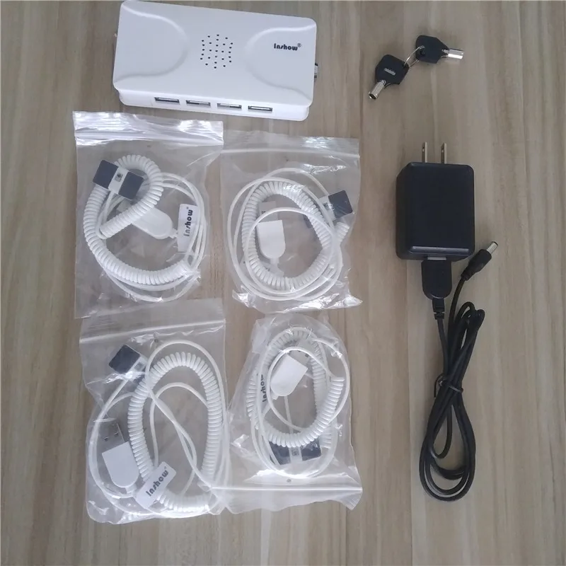 4/6/8Ports Laptop Security Alarm System PC Display Alarm Anti Theft Box Notebook Computer Cable For Retail Shop