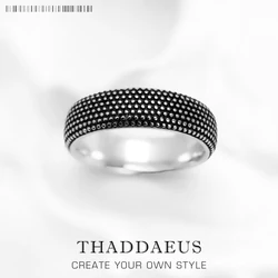 Anillo de banda Katmandú, joyería fina étnica para mujeres y hombres, regalo de estructura en relieve de otoño en plata de ley 925