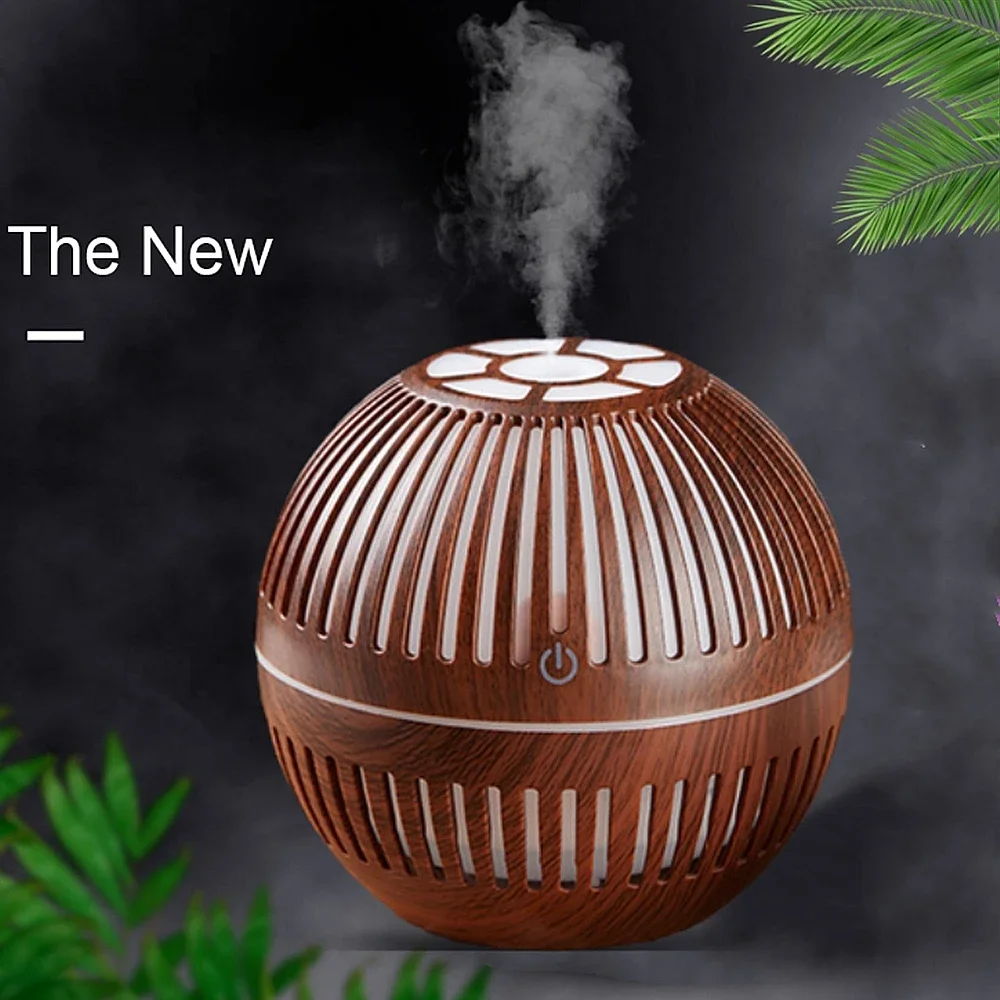 130ml Wood Grain USB Rechargeable Essential Oil Diffuser