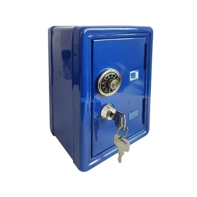 

U2JC Mini Metal Coin Locker with Keys Kids Money Saving Jar Security Safe Box