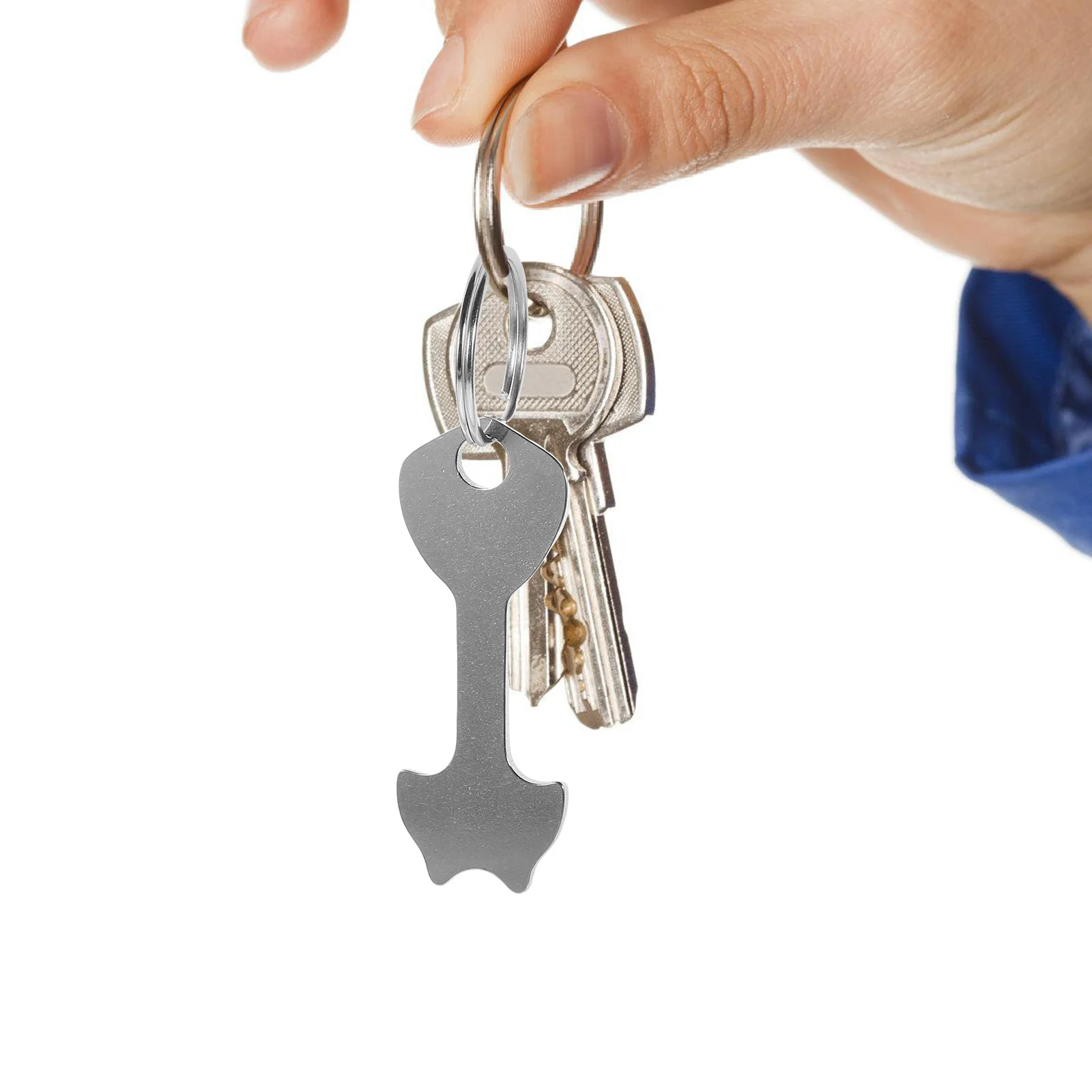 6 Pcs Zinc Alloy Trolley Token Key Ring Portable Metal Shopping Cart Coin Remover Pendant Keychains Trolley Opener Rings