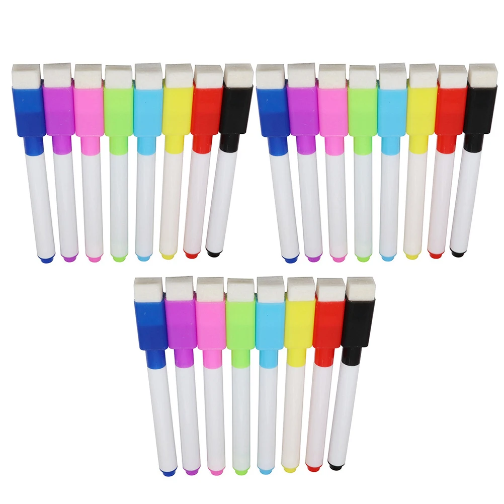 

124Pcs Cylindrical Marking Pen Assorted Color Smooth Writing Clear Lines Enterprise Meeting Room Chalkboard Markers