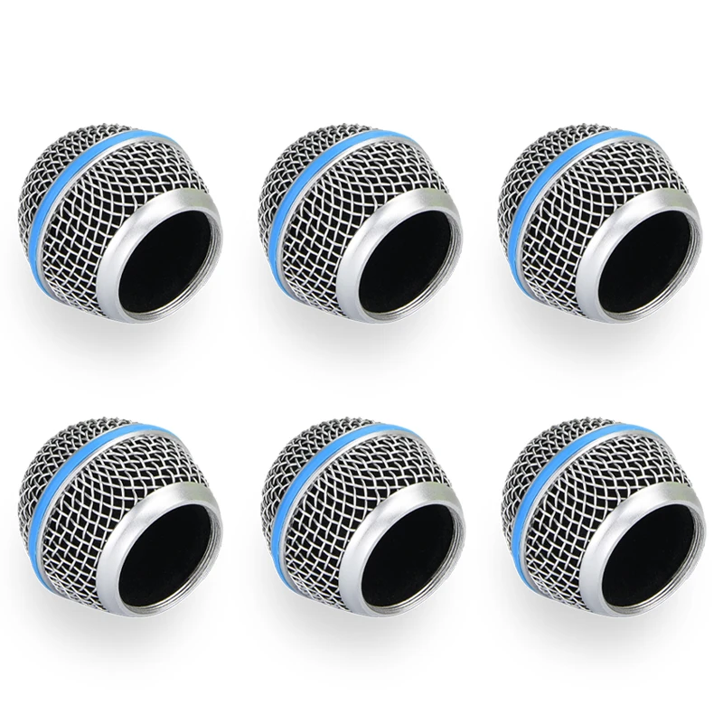 4Pc Mesh Ball Head Wired Wireless Microphone Grille Microphone Replacement Head Steel Shure BETA 57A 58A 87A E845S E945 view 4