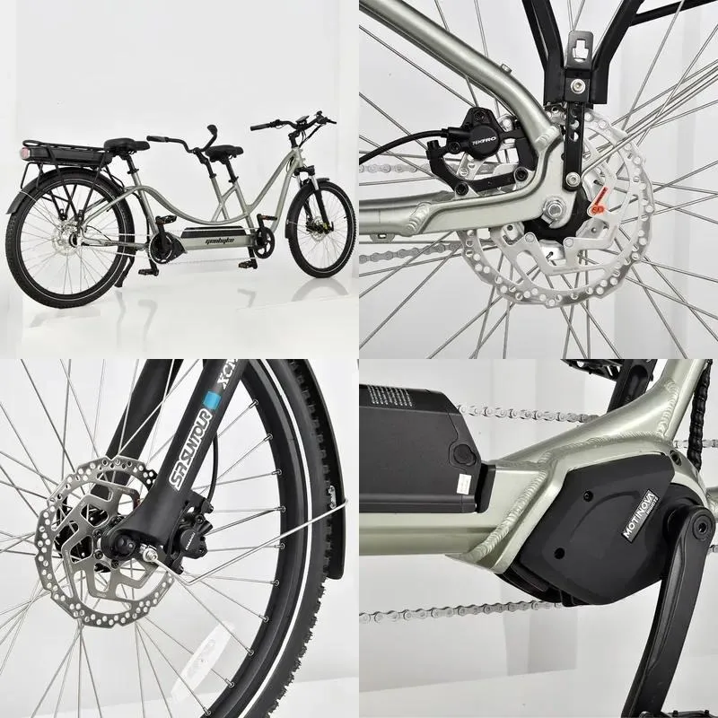 Electric Bicycle 48V 500W Central Motor Aluminum Frame 15Ah Battery Double Pedal Assist Front Basket City Bike 25kmh