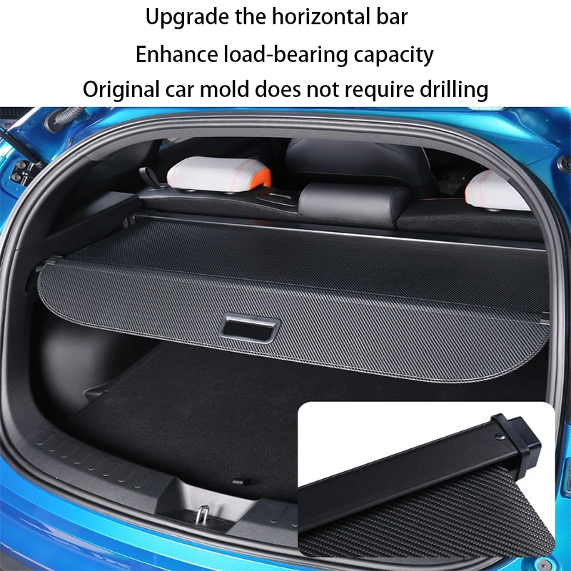 For Tesla Model Y 2018-2023 Car Trunk Cargo Cover Curtain Rear Boot Tray Security Shield Organizer Shade Partition Privacy Mats