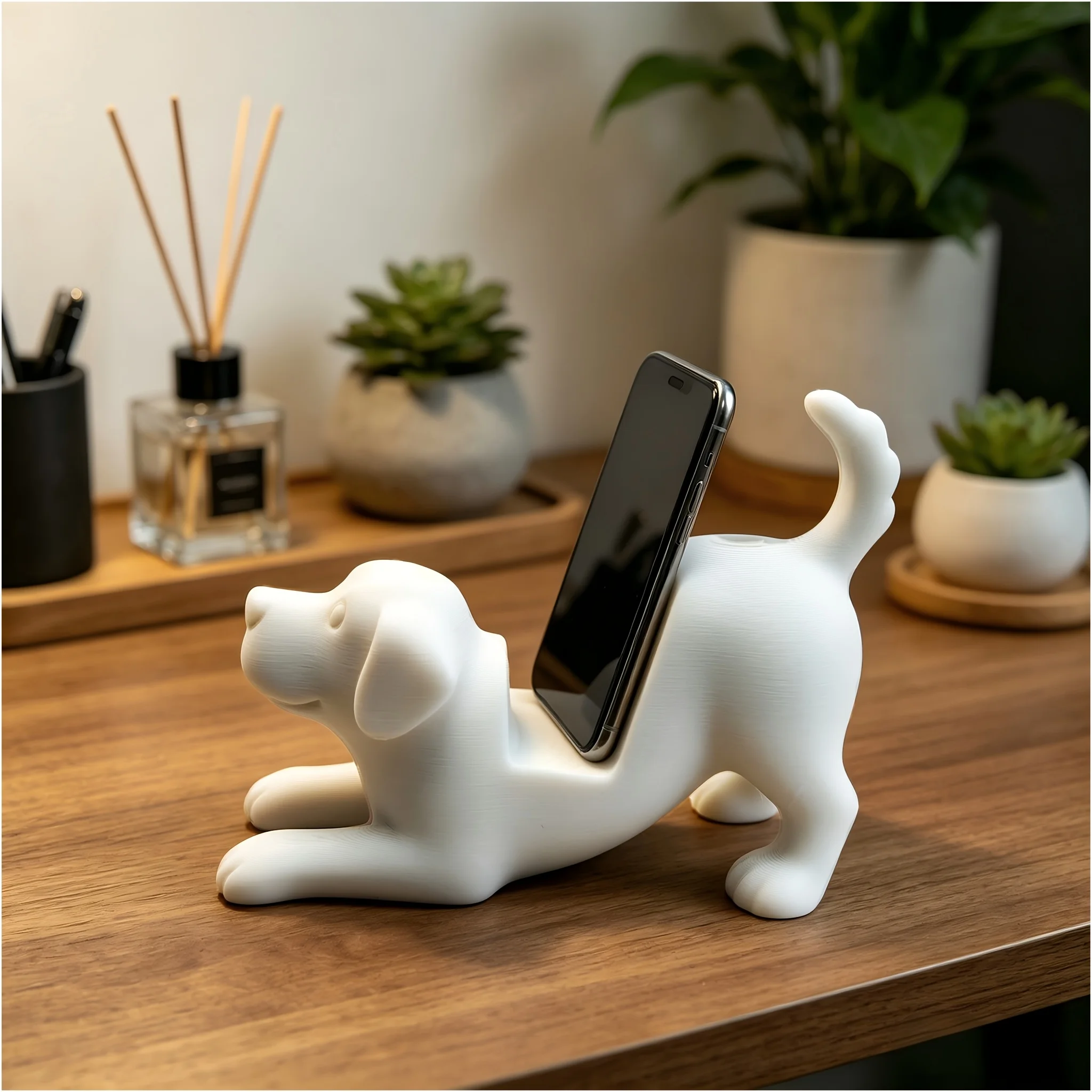 Labrador Dog Phone Stand PLA Material Bracket Delicate Texture Desktop Holder Phone Stand Holder Home Decor Office Supplies