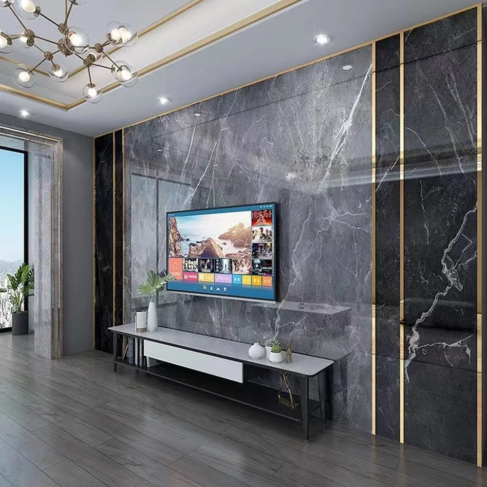 1 Roll Wall Sticker Edge Strips Decorative Living Room Stainless Steel Background Wall Tile Strip Edge Trim for Ceiling Edging