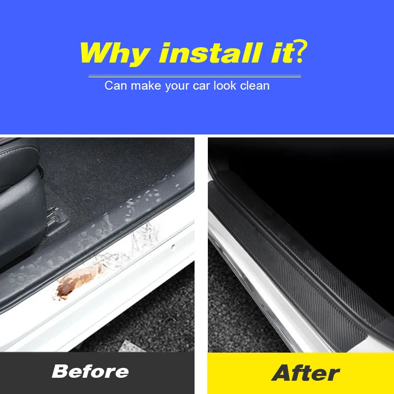 Vtear Car Door Rear Bumper Cover Trunk Sill Protective Stickers Anti-Scratch Styling Decoration Accessories For Haval H3 2024