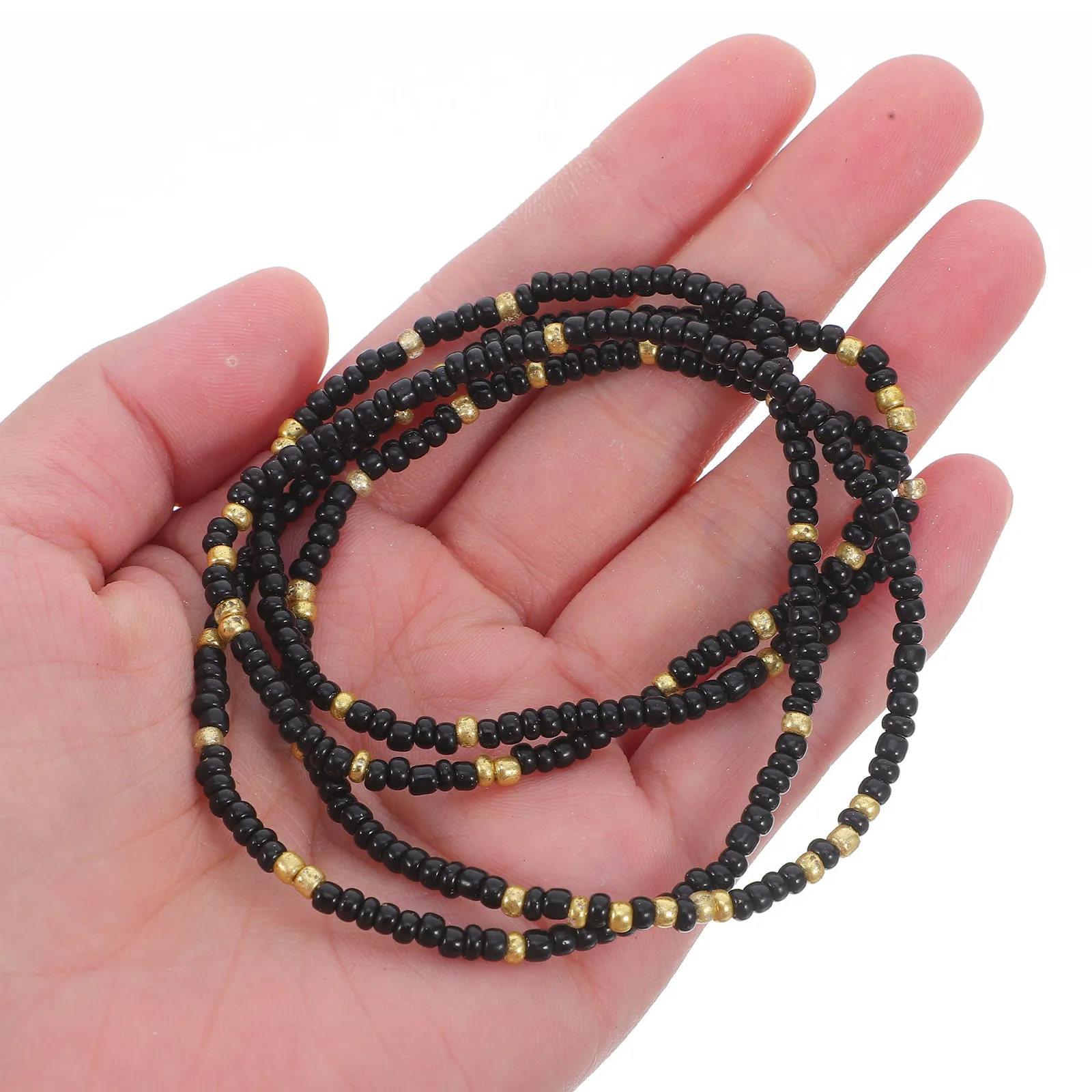 6Pcs Beaded Waist Chain Set Elastic Boho Belly Jewelry for Women Summer Beach Vacation Body Chain Swimwear Accessory Colorful