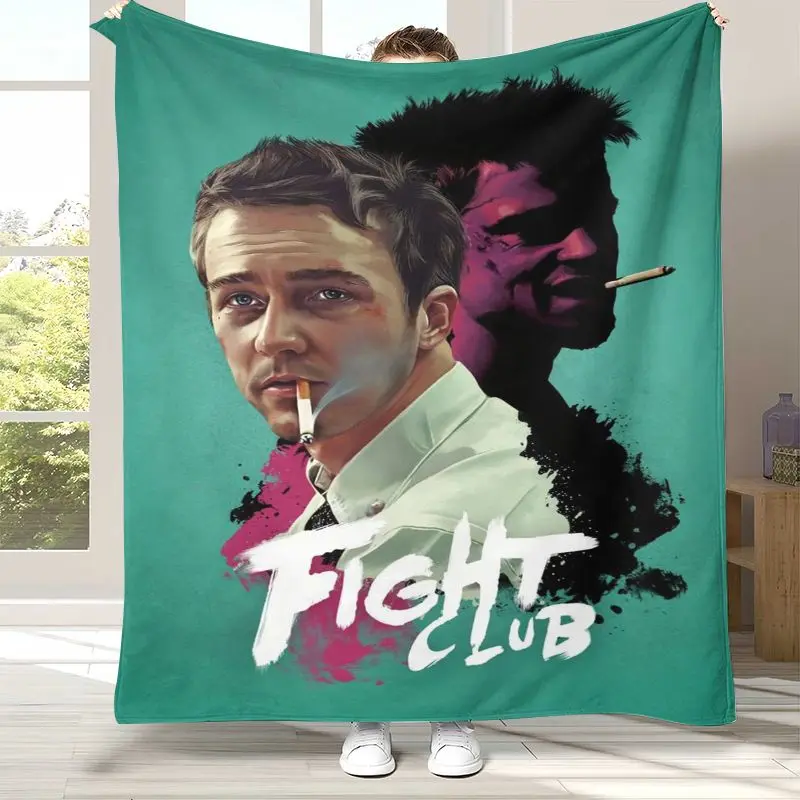 Vintage Fight Club Movie Soft Flannel Throw Blanket,Cozy Warm Blanket for Bed,Sofa,Living Room,Picnic,Camping,Home Decor,Gift