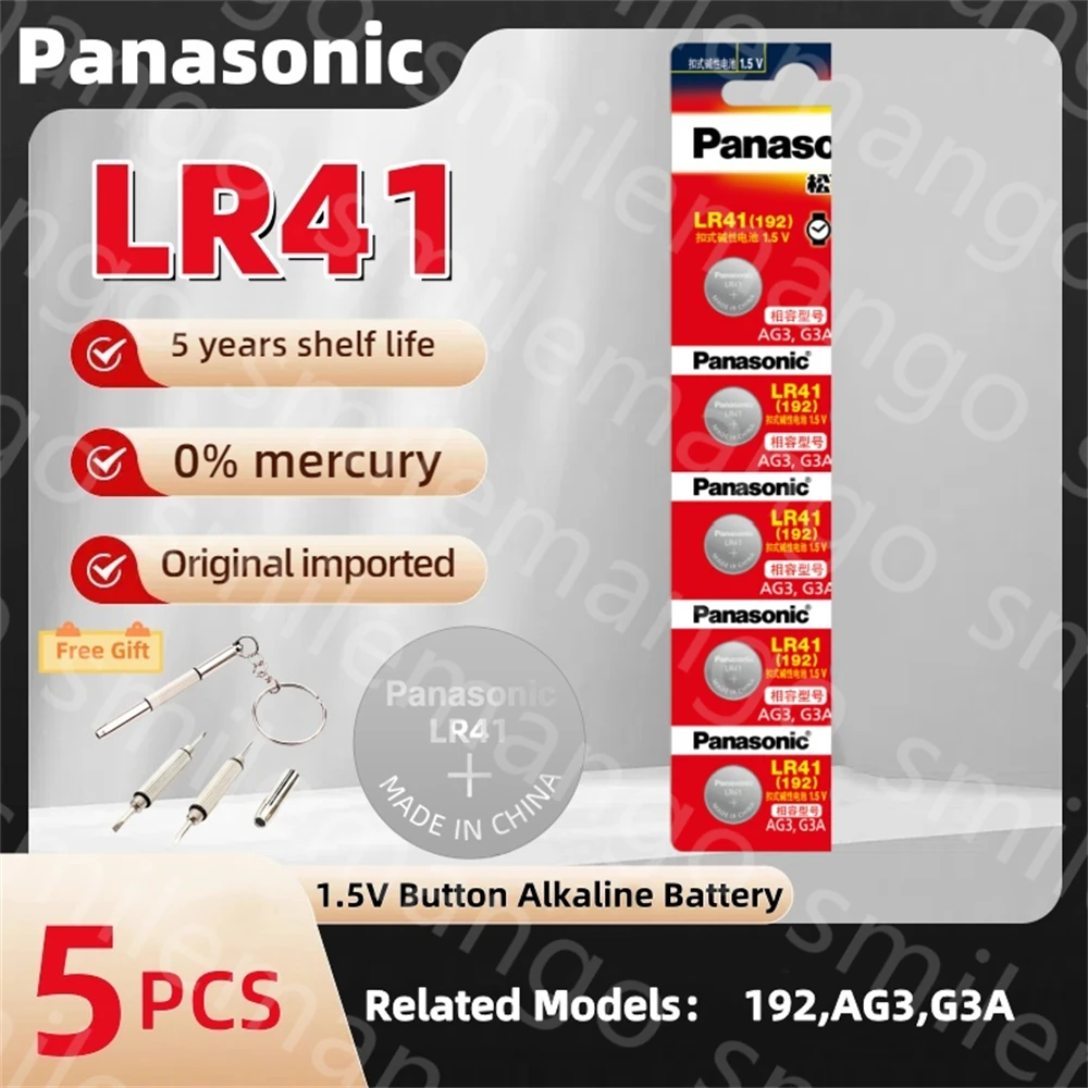 الأصلي باناسونيك 2-50 قطعة AG3 1.55 فولت زر بطاريات SR41 192 L736 384 SR41SW CX41 LR41 392 مصباح سلسلة إصبع ضوء ساعة