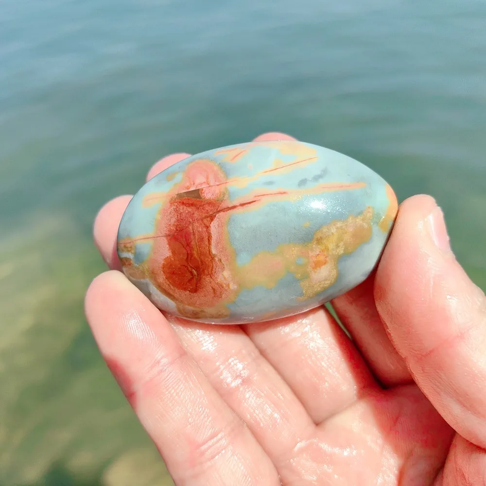 Natural Madagascar Ocean Jasper Stone Mineral Specimen Madagascar Craft Silk Agate Landscape DIY Gemstones Decor