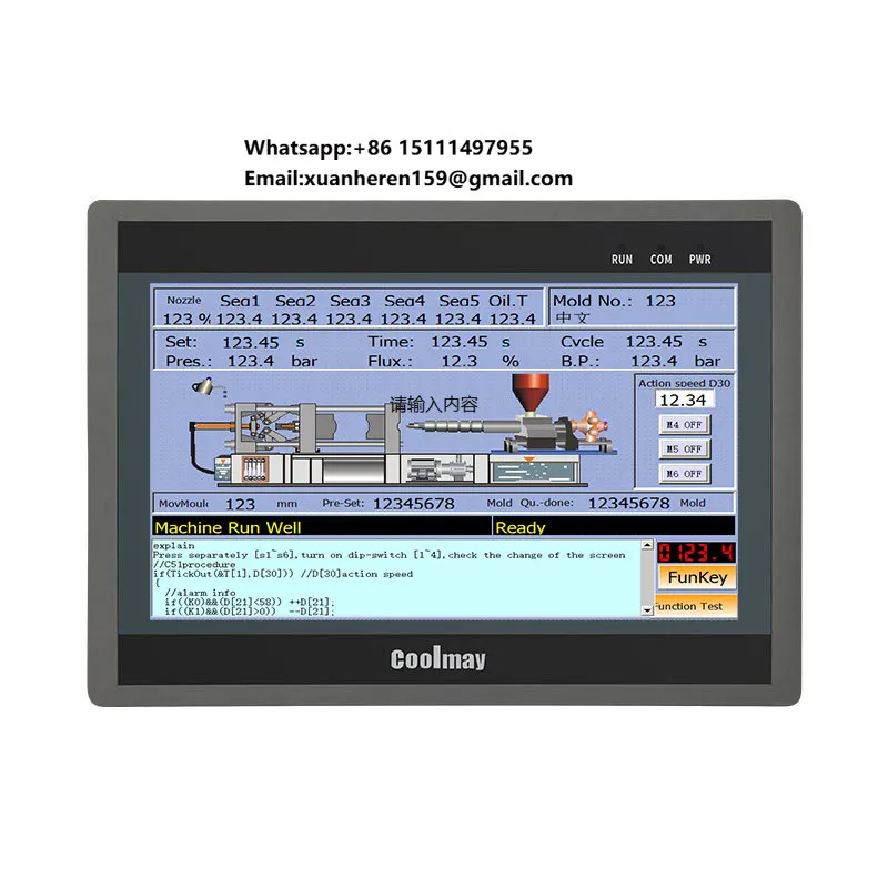 

10 Inch HMI PLC Modbus Controller for Cleaning Equipment
