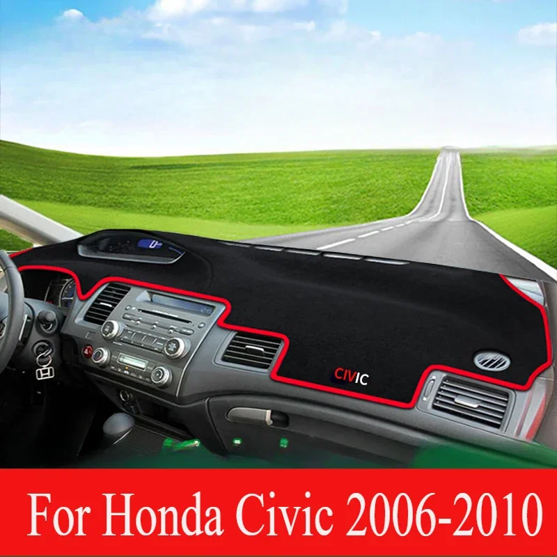 

Для Honda Civic 2006-2010 Модель Old Civic 8 поколения 8 Модифицированная центральная консоль для приборной панели Защита от солнца и искусственных элементов