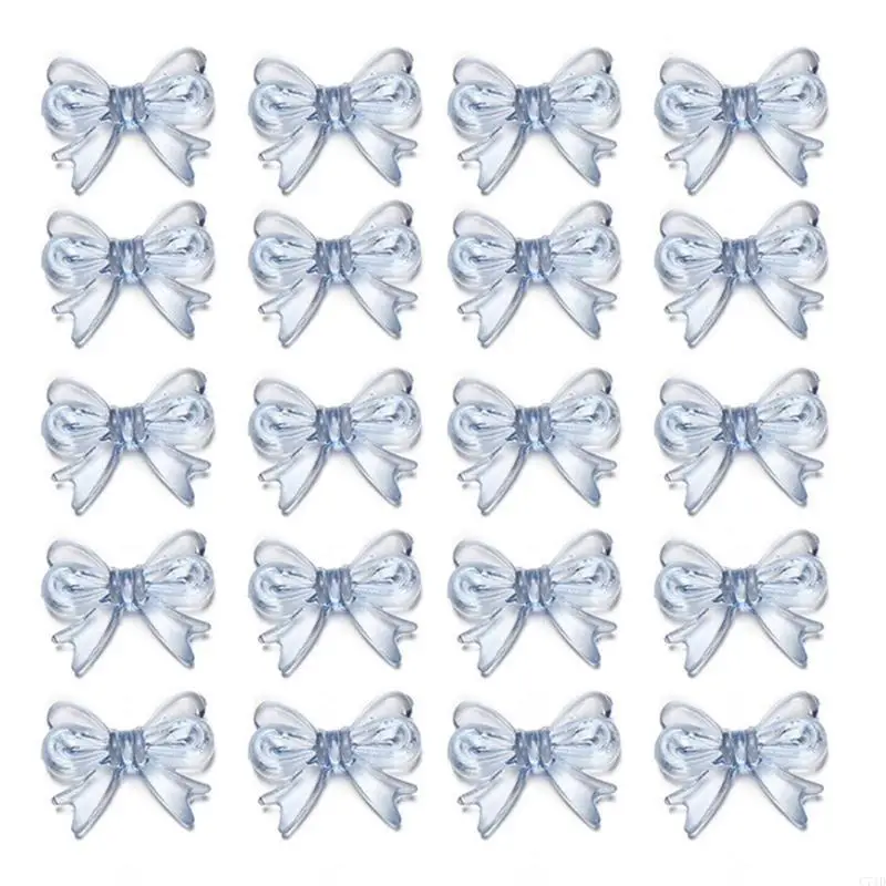  Pack of 20 Acrylic Bowknot Beads Necklace Bracelet Beads Acrylic Texture