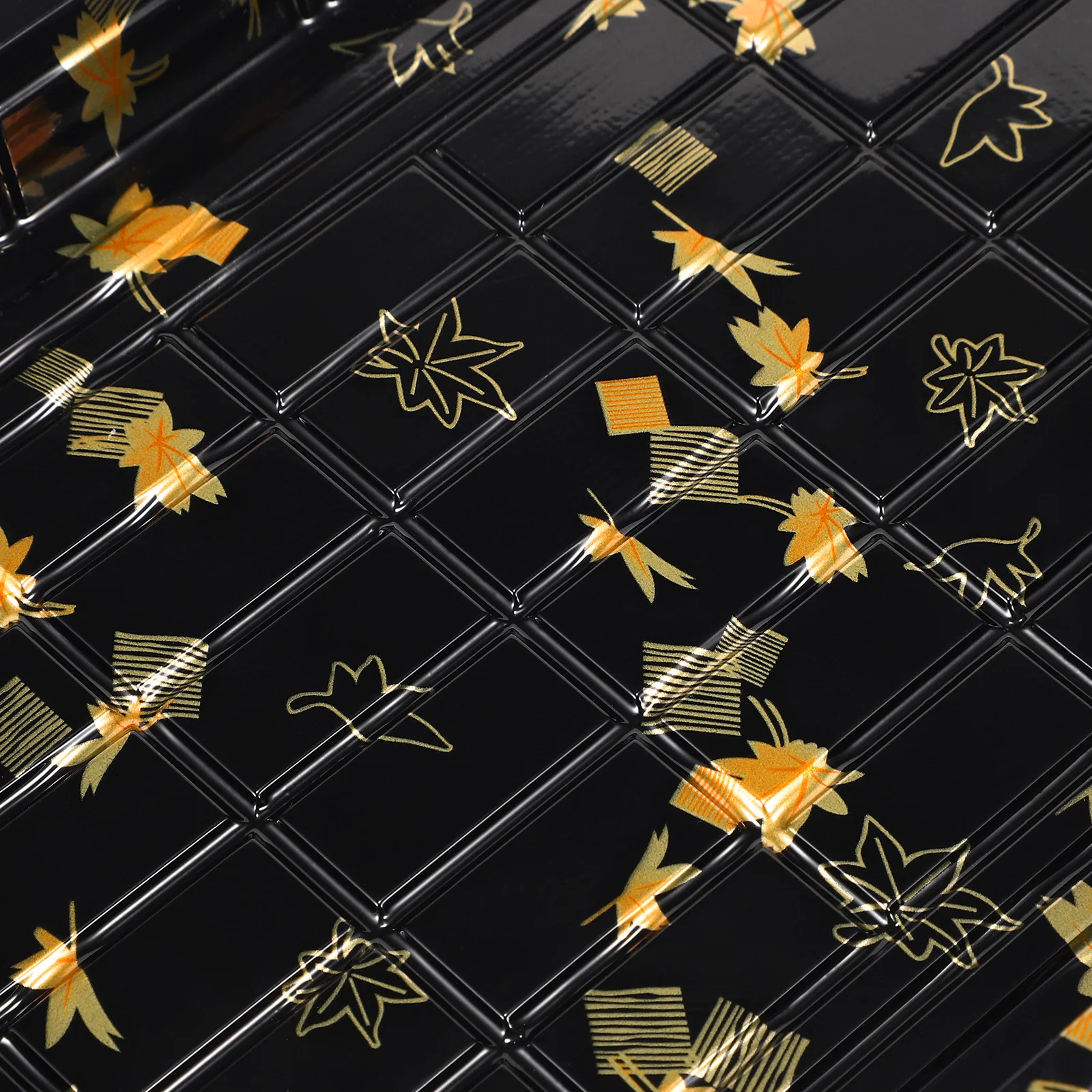 

20Pcs Plastic Sushi Platters Large Capacity Catering Trays Leaf Pattern Food Serving Trays Buffet Sandwich Party Supplies