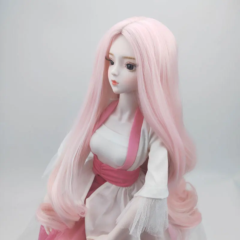 Middle Parted Long Curly 1/3 Doll Wig Long Hair 8-9 Inch For BJD SD Wig Accessories 21cm to 23cm Head Size Synthetic Wigs