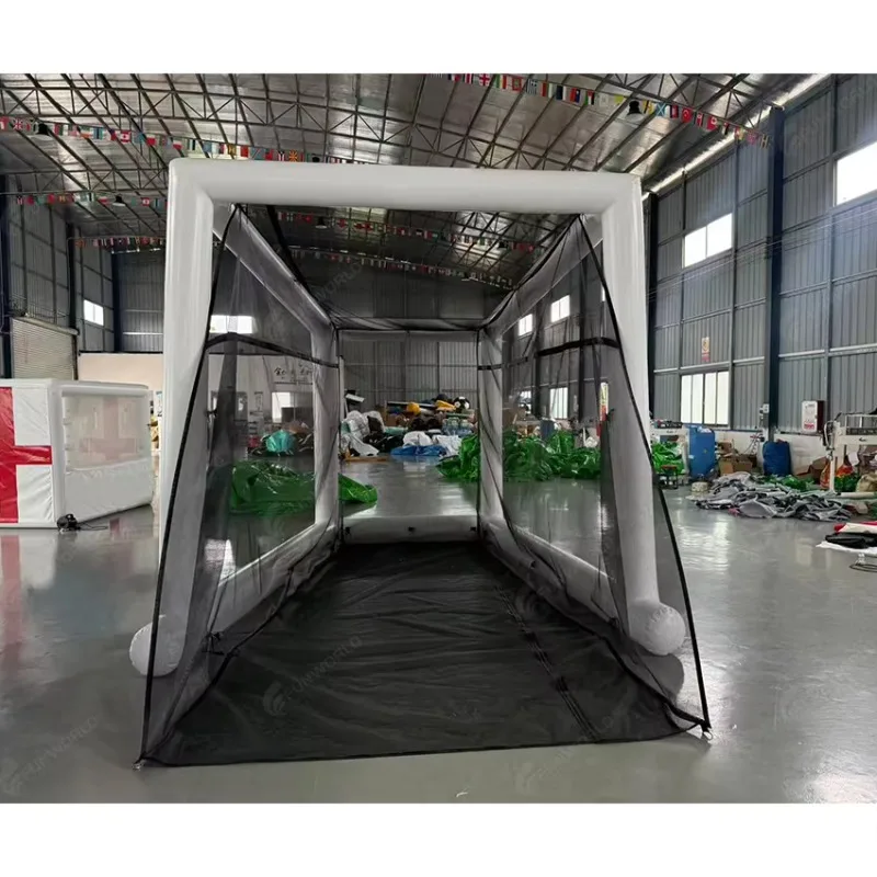 Custom Inflatable Golf Simulator Bay Outdoor Portable Yacht Golf Practice Net Tent with Safety Mesh Enclosure