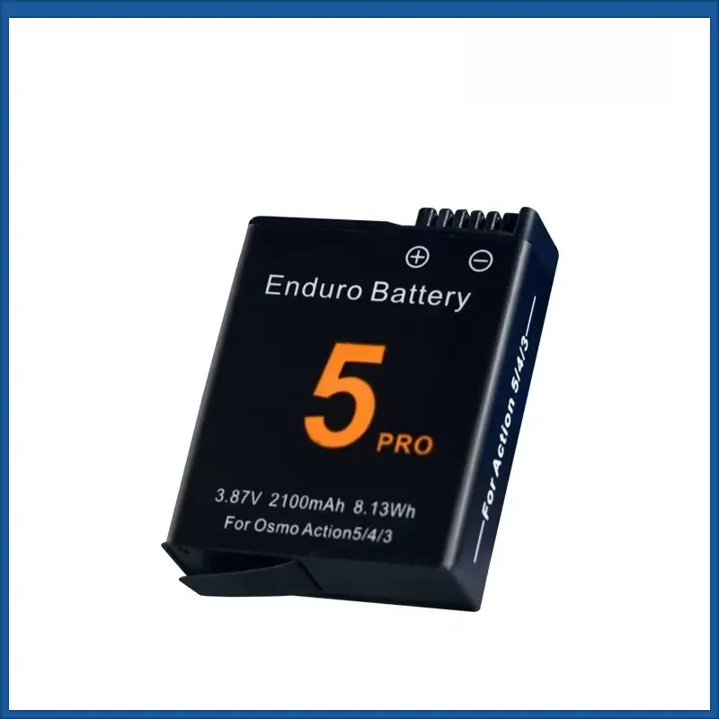 New 2100mAh 3.87V 8.13Wh Li-ion Rechargeable Battery for DJI Osmo 360 Action 5 Pro/4/3 Digital Camera Batteries