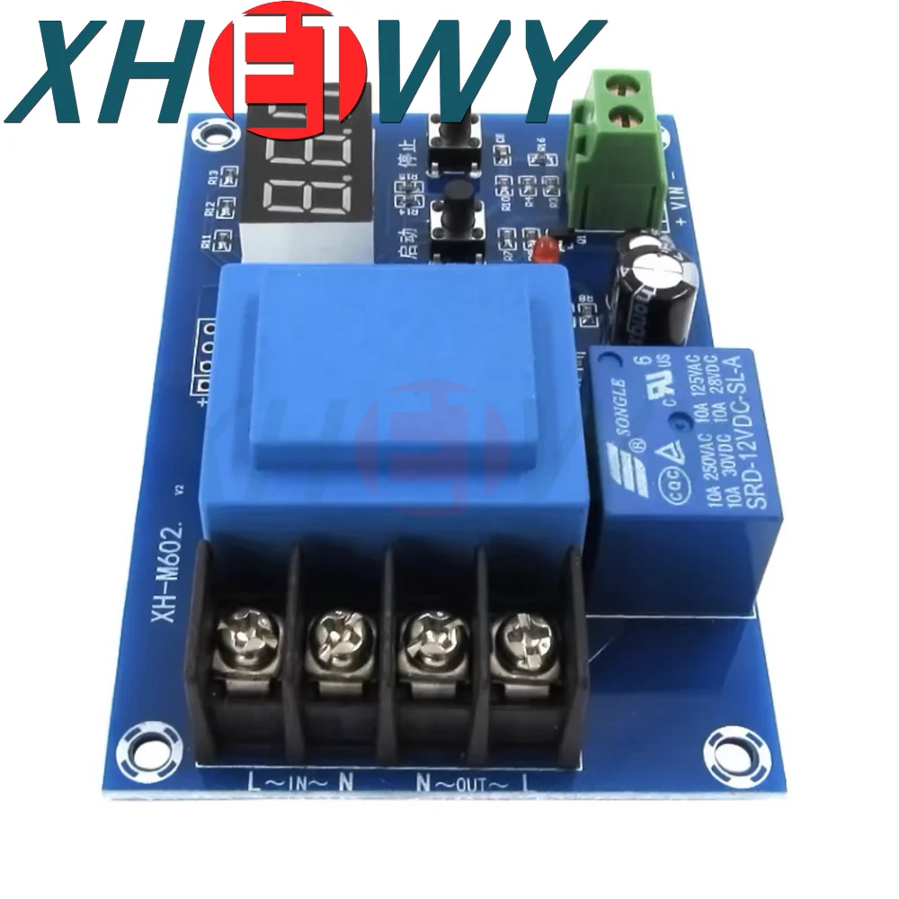 XH-M602 Digital Control Battery Charging Control Module AC 220V Lithium Storage Battery Charger Control Switch Protection Board