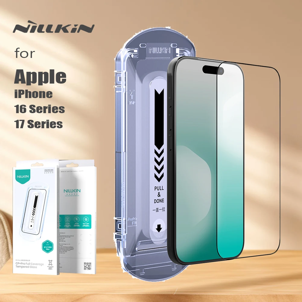 

For iPhone 16 17 Pro Max / 17 Air Nillkin Tempered Glass CP+Pro 2.5D 9H Ultra-Clear Full Screen Cover Protector For 16 Plus