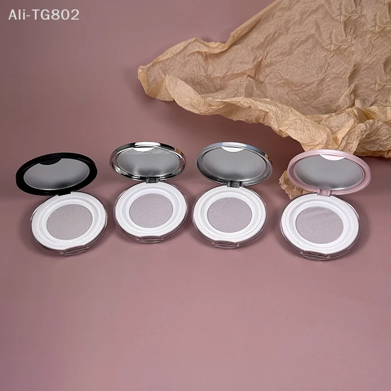 1 Stück 5g Tragbare Ultradünne Plastik-Puderdose mit Sieb, Lose Make-up-Dose, Reisebehälter mit Spiegel für Beauty-Essentials