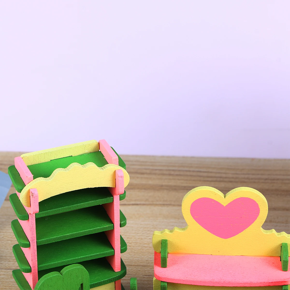 4-delig mini-meubilair educatief speelgoed puzzel houten oefenvermogen kind kinderen