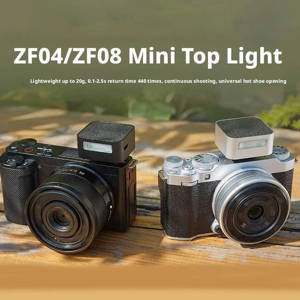 For Zeniko ZF04/08 Mini Flash Single Contact 5-speed Power Adjustment Hot Shoe Retro Camera Top Flash For Nikon SLR Cameras