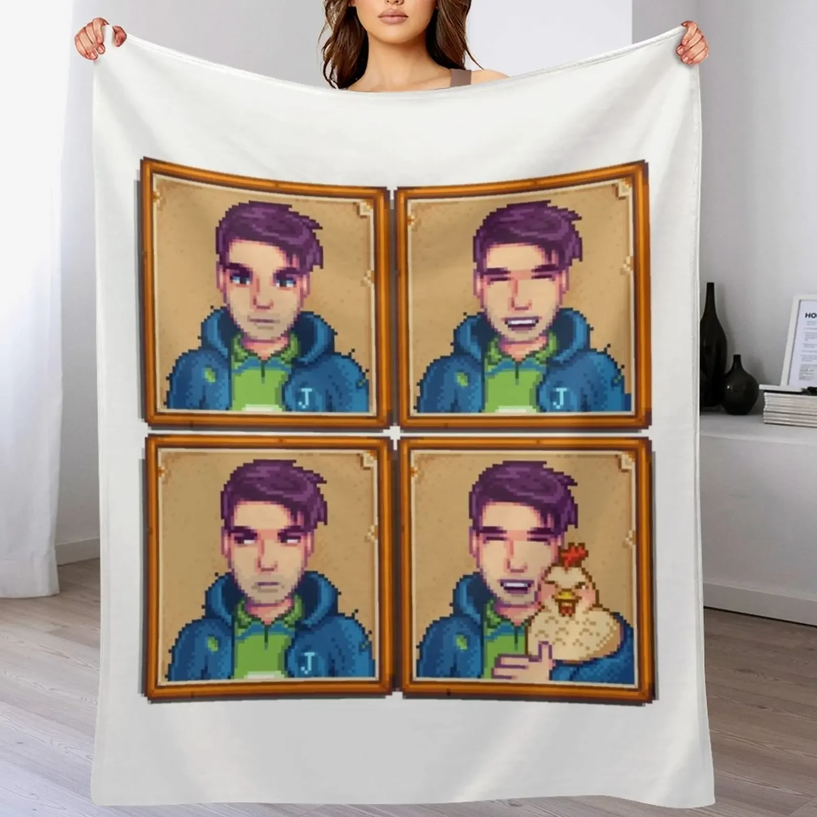 

Stardew Valley - Shane Throw Blanket Soft Sherpa Fleece Warm Blanket for Winter