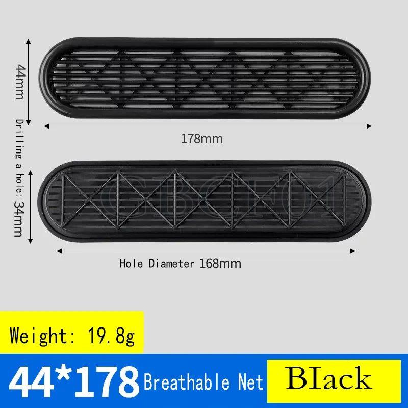 Breathable Mesh Ventilation Grille Rectangular Cabinet Wardrobe Air Vent Shoe Cabinet Decorative Cover Hardware Accessories 45mm