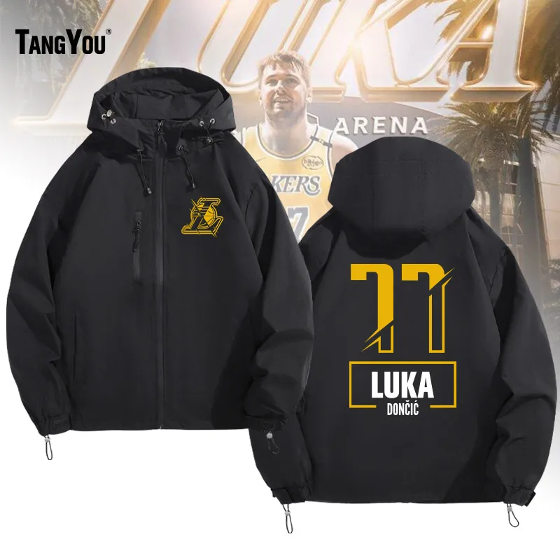 

Американский бейсбол, тренировочный джет, Лос-Анджелес Лейкерс, Лука Дончич, верхняя одежда для фанатов, мужская спортивная повседневная ветровка