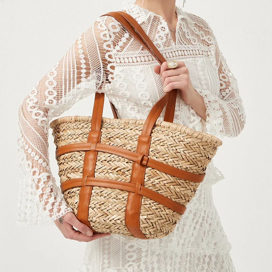 

Underarm Woven Bag Women Casual Grass Woven Bag 2024 Summer Large Capacity Versatile Shoulder Bag