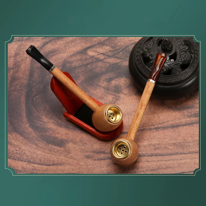 

BOLTIFY Mini Wood Smoking Pipe with Removable and Washable Filter Portable Tobacco Pipe Smoking Tool Accessories Gift
